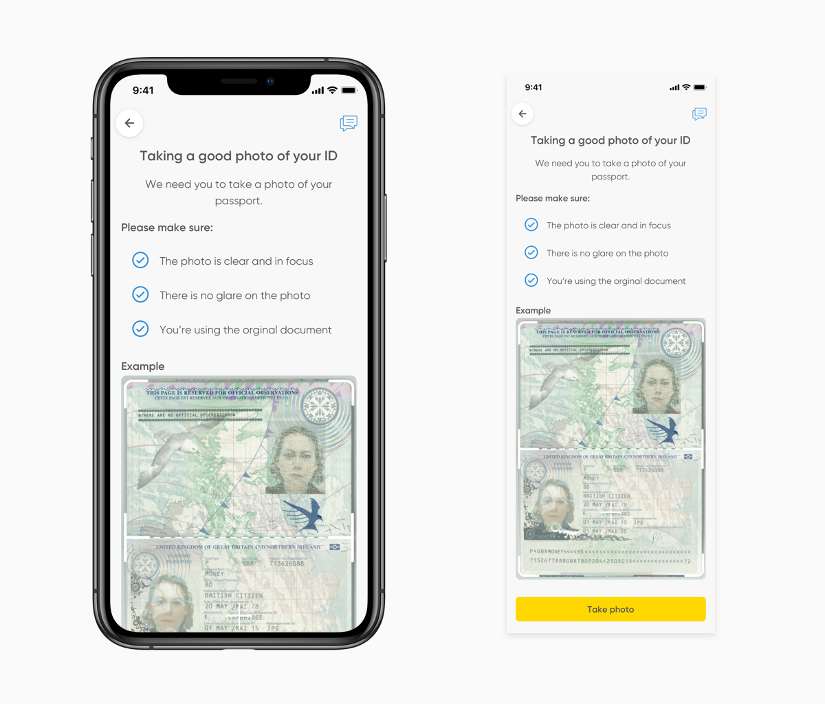 iPhones showing the intial screens of the old onboarding process