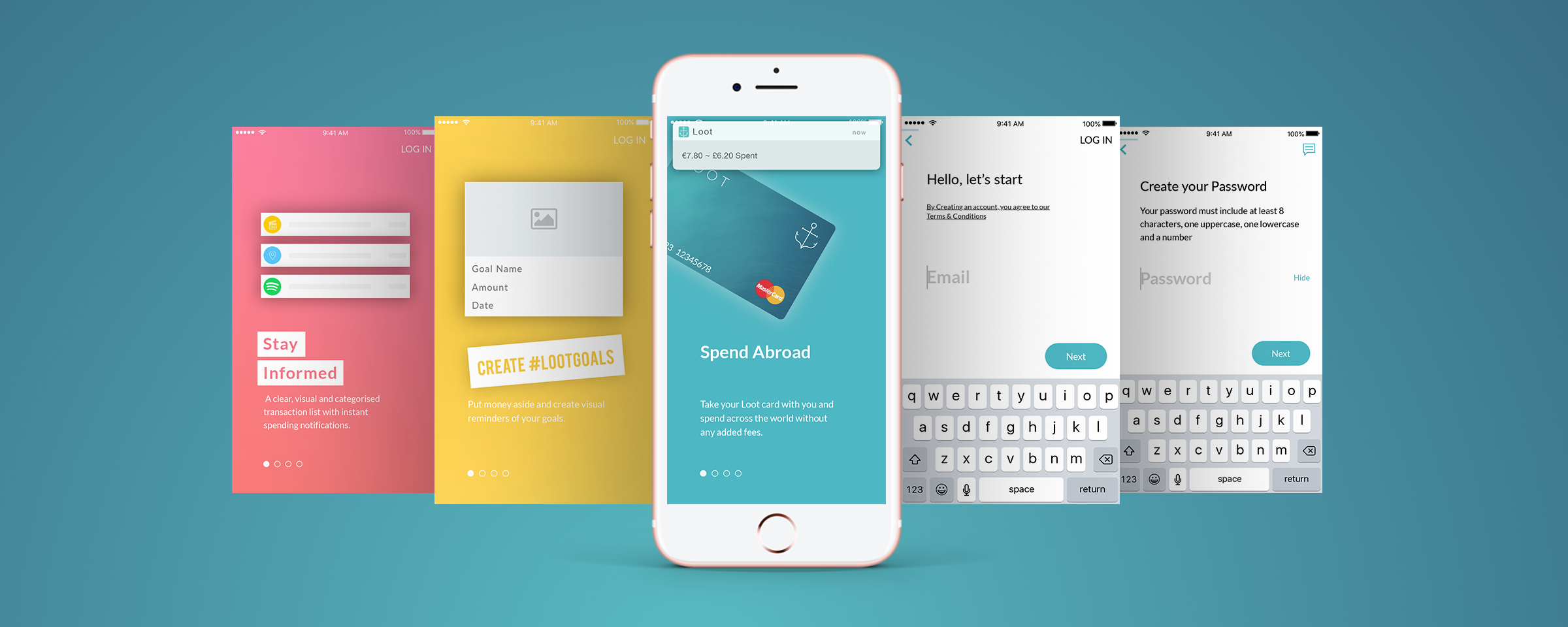 image of Loot app sign-up screens