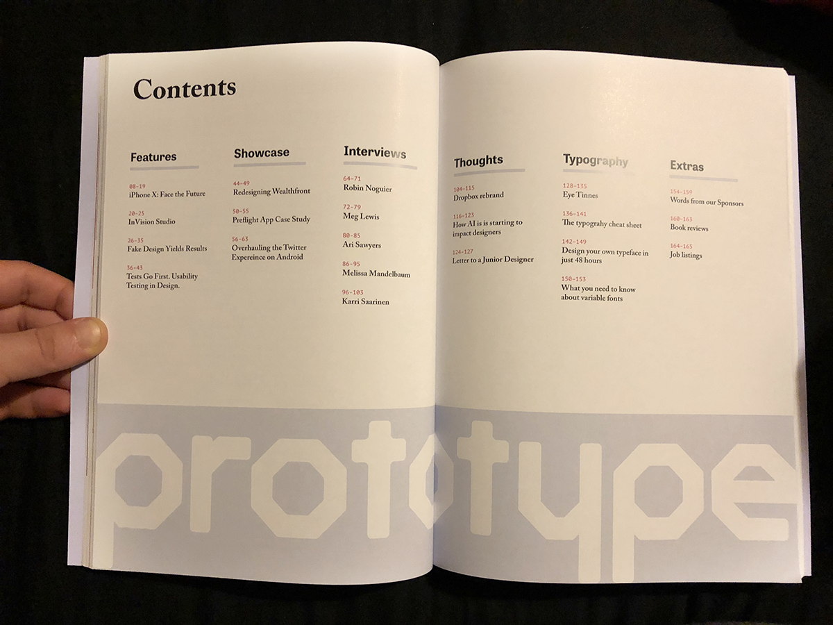 Photo of contents from magazine