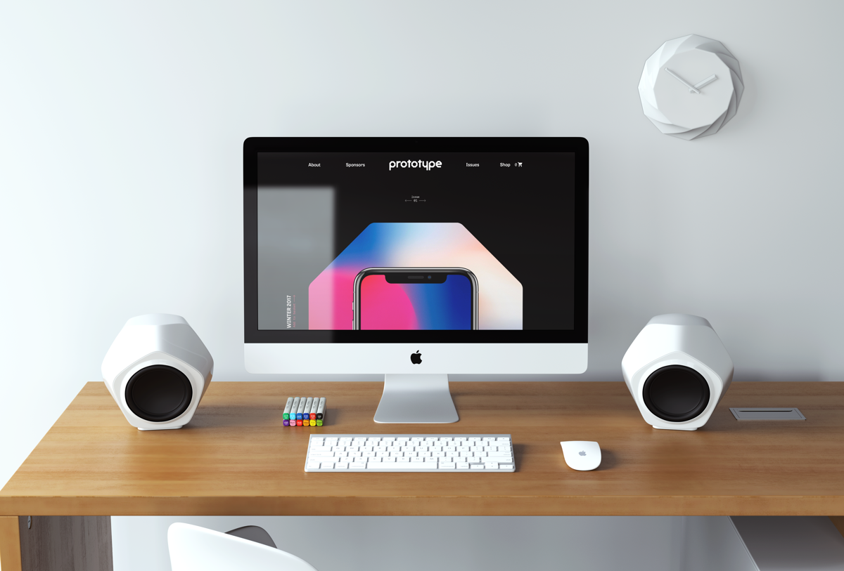 The webiste on an iMac